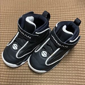 Jordan Kids Black and White Sneakers